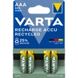 Kép 1/3 - VARTA RECHARGE ACCU RECYCLED akkumulátor AAA mikro 800 mAh X4