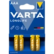 Kép 1/4 - VARTA LONGLIFE LR3 AAA mikro elem X4
