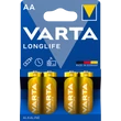 Kép 1/6 - VARTA LONGLIFE LR6 AA ceruza elem X4