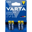 Kép 1/5 - VARTA LONGLIFE POWER LR3 AAA mikro elem X4