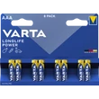 Kép 1/5 - VARTA LONGLIFE POWER LR3 AAA mikro elem X8