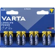 Kép 1/6 - VARTA LONGLIFE POWER LR6 AA ceruza elem X8