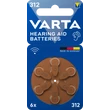 Kép 1/2 - VARTA Hallókészülék-elemek 312 X6