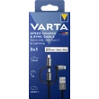 Kép 1/6 - VARTA 3in1 töltő és szinkronizációs kábel USB A–Light/Micro/C