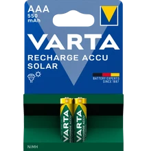 VARTA RECHARGE ACCU SOLAR akkumulátor AAA mikro 550 mAh X2 VARTA RECHARGE ACCU SOLAR akkumulátor AAA mikro 550 mAh X2