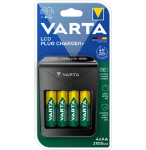 VARTA LCD PLUG TÖLTŐ + 4 DB AA 2100 MAH AKKUMULÁTOR - 57687 VARTA LCD PLUG TÖLTŐ + 4 DB AA 2100 MAH AKKUMULÁTOR - 57687