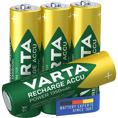 VARTA RECHARGE ACCU POWER akkumulátor AA ceruza 1350 mAh X4
