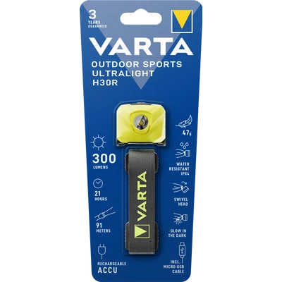 VARTA LED OUTDOOR SPORTS ULTRALIGHT H30R LIME FEJLÁMPA - 18631