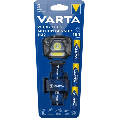 VARTA WORK FLEX MOTION SENSOR MOZGÁSÉRZÉKELŐS H20 FEJLÁMPA - 18648