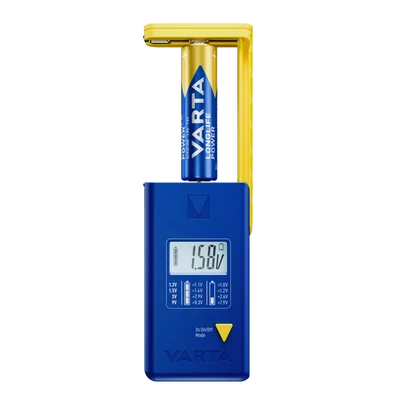 LCD Elem- akku- gombcella teszter