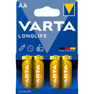 VARTA LONGLIFE LR6 AA ceruza elem X4