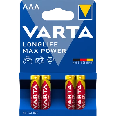 VARTA LONGLIFE MAX POWER LR3 AAA mikro elem X4