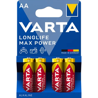 VARTA LONGLIFE MAX POWER LR6 AA ceruza elem X4