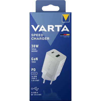 VARTA Speed hálózati töltő (1xUSB, 1x USB-C kimenet)