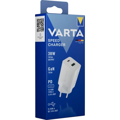VARTA Speed hálózati töltő (1xUSB, 1x USB-C kimenet)